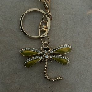 Gold dragon fly keychain